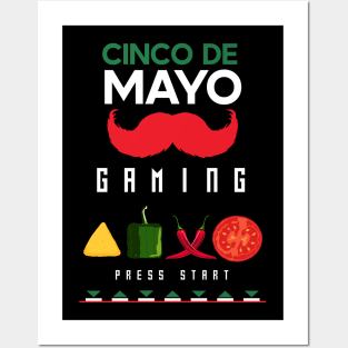 Cinco de mayo gaming mexican Posters and Art